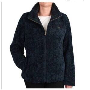 Pendleton Navy Sherpa Zip-Up Fleece Jacket with Stand Collar – Size S